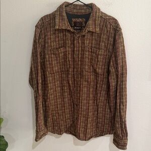 Men’s Plaid Prana Button Up Shirt